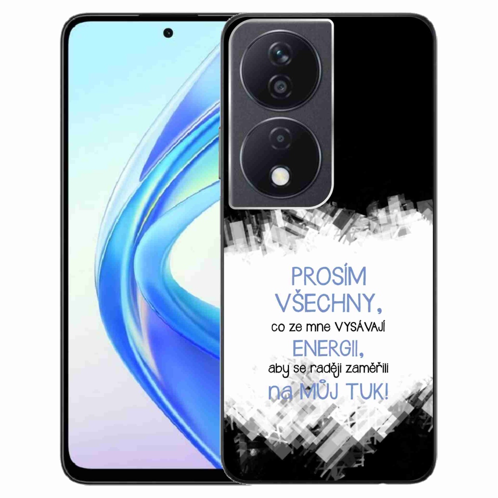 Gél védőhuzat mmCase a Honor X7b/Honor 90 Smart készülékhez - vicces szöveg 1 kék