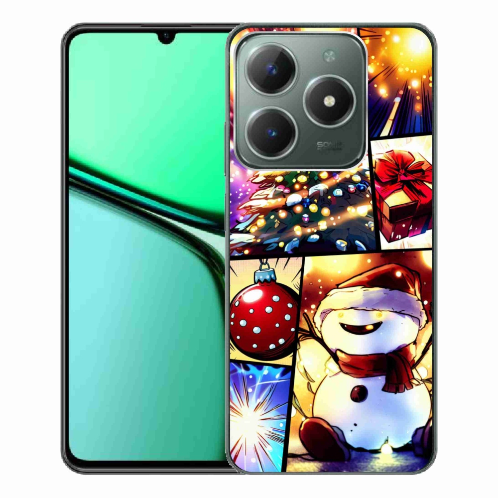 Zselés borító mmCase a Realme C61 készülékhez - Karácsonyi motívumok 1