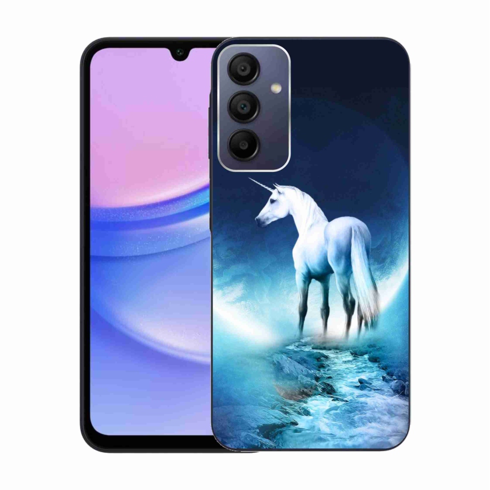 Gél védőhuzat mmCase Samsung Galaxy A15 4G/5G készülékhez - fehér egyszarvú