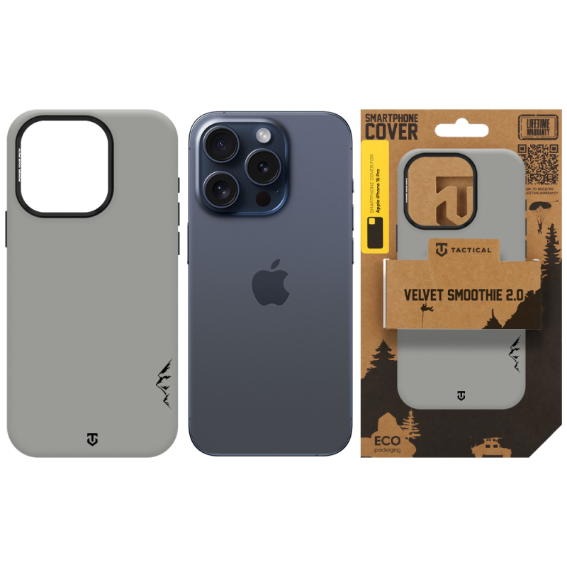 Tactical MagForce Velvet Smoothie 2.0 tok az Apple iPhone 15 Pro Foggy modellhez