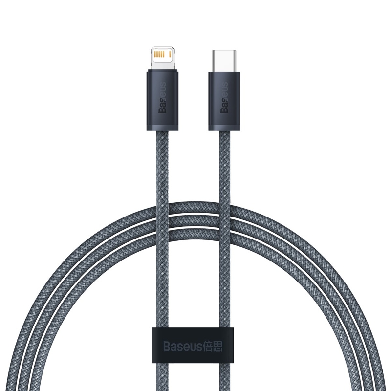 Baseus Dynamic Series Gyors töltő adatkábel USB-C - világítás 20W 1m pala szürke