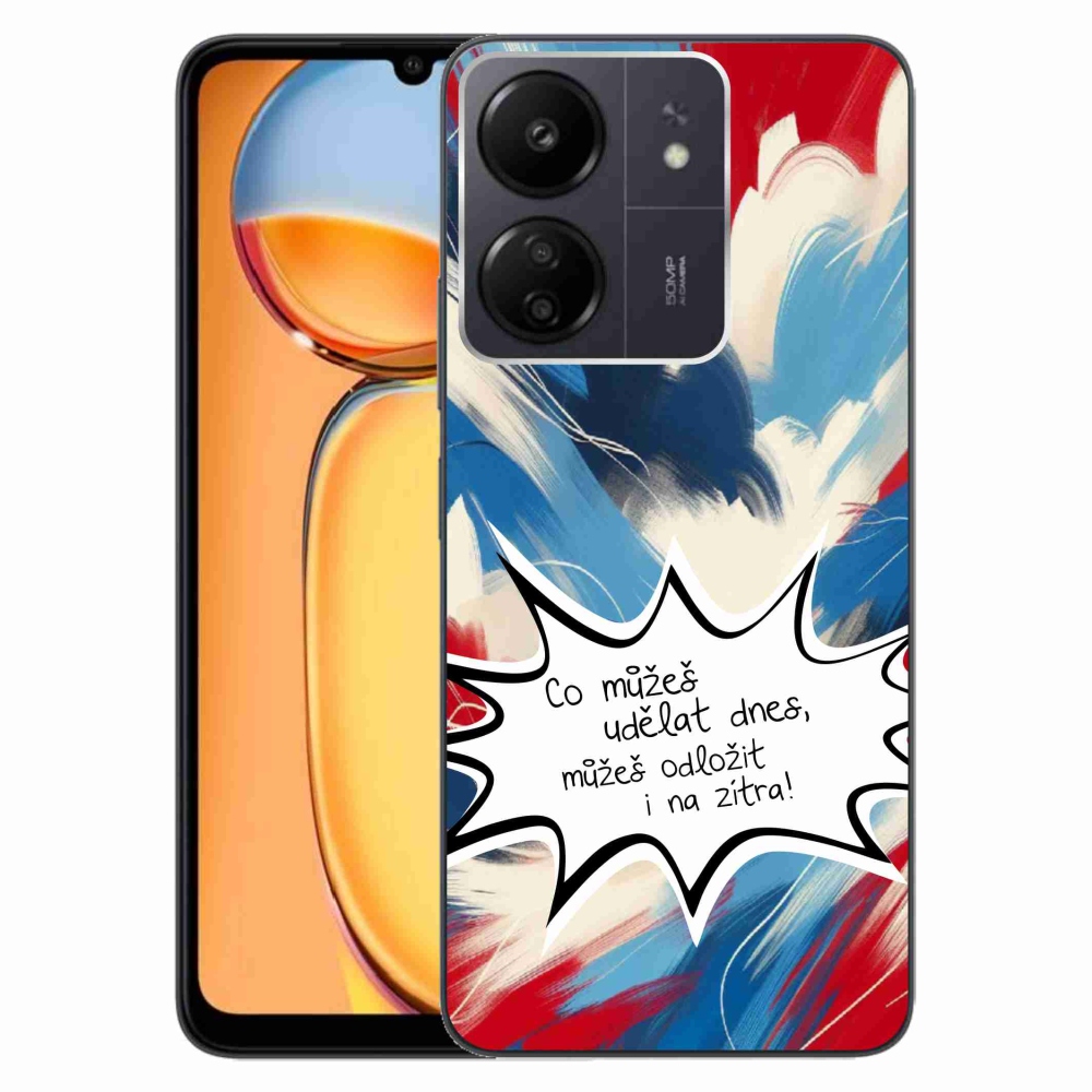 Gél borító mmCase a Xiaomi Poco C65/Redmi 13C-hez - vicces szöveg 9 fehér háttérrel