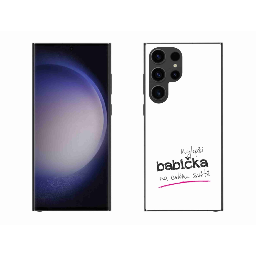 Gél borítás mmCase Samsung Galaxy S23 Ultra 5G Ultra - Best Grandma 4 fehér háttérrel