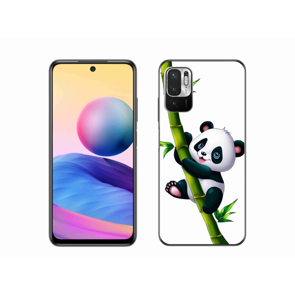 Gél borítás mmCase a Xiaomi Poco M3 Pro/5G számára - panda bambuszon