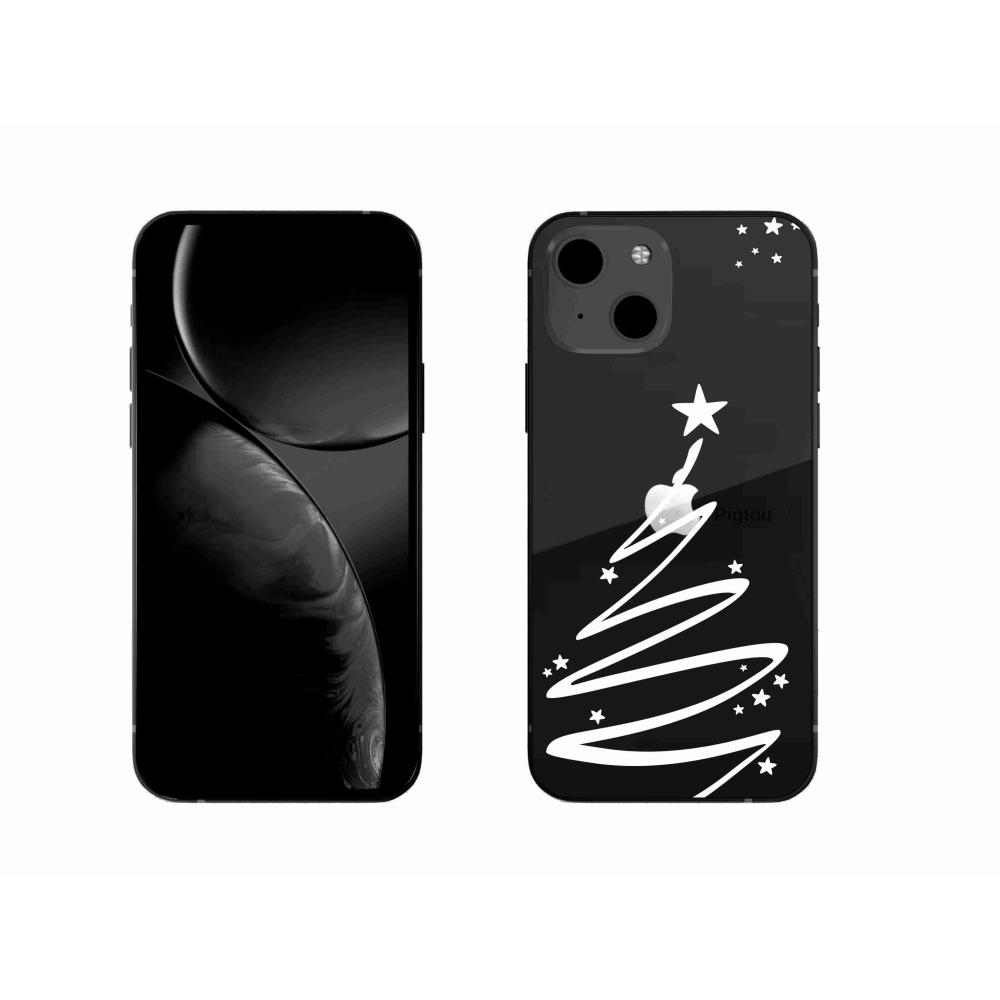 Gél borítás mmCase iPhone 13 6.1 készülékhez - fehér fa átlátszó háttéren