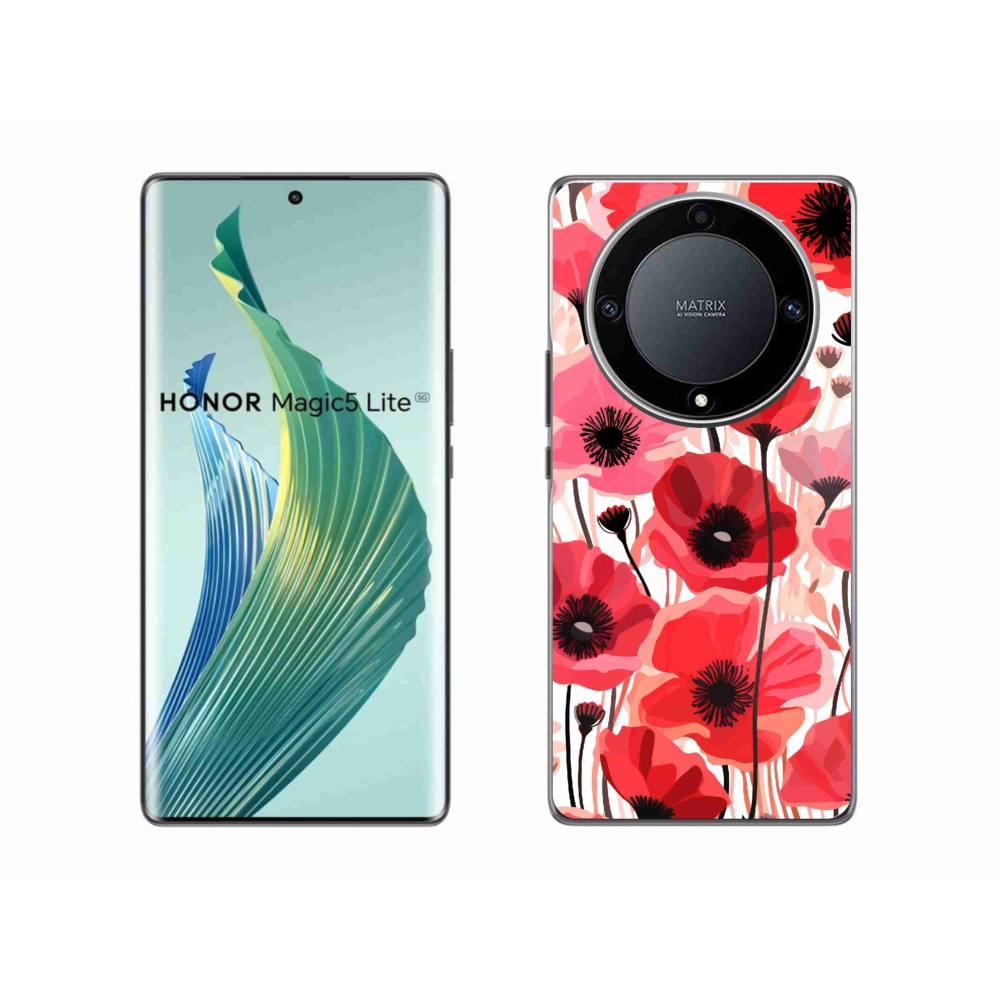 Gél borítás mmCase a Honor Magic 5 Lite 5G készülékhez - mákos 1