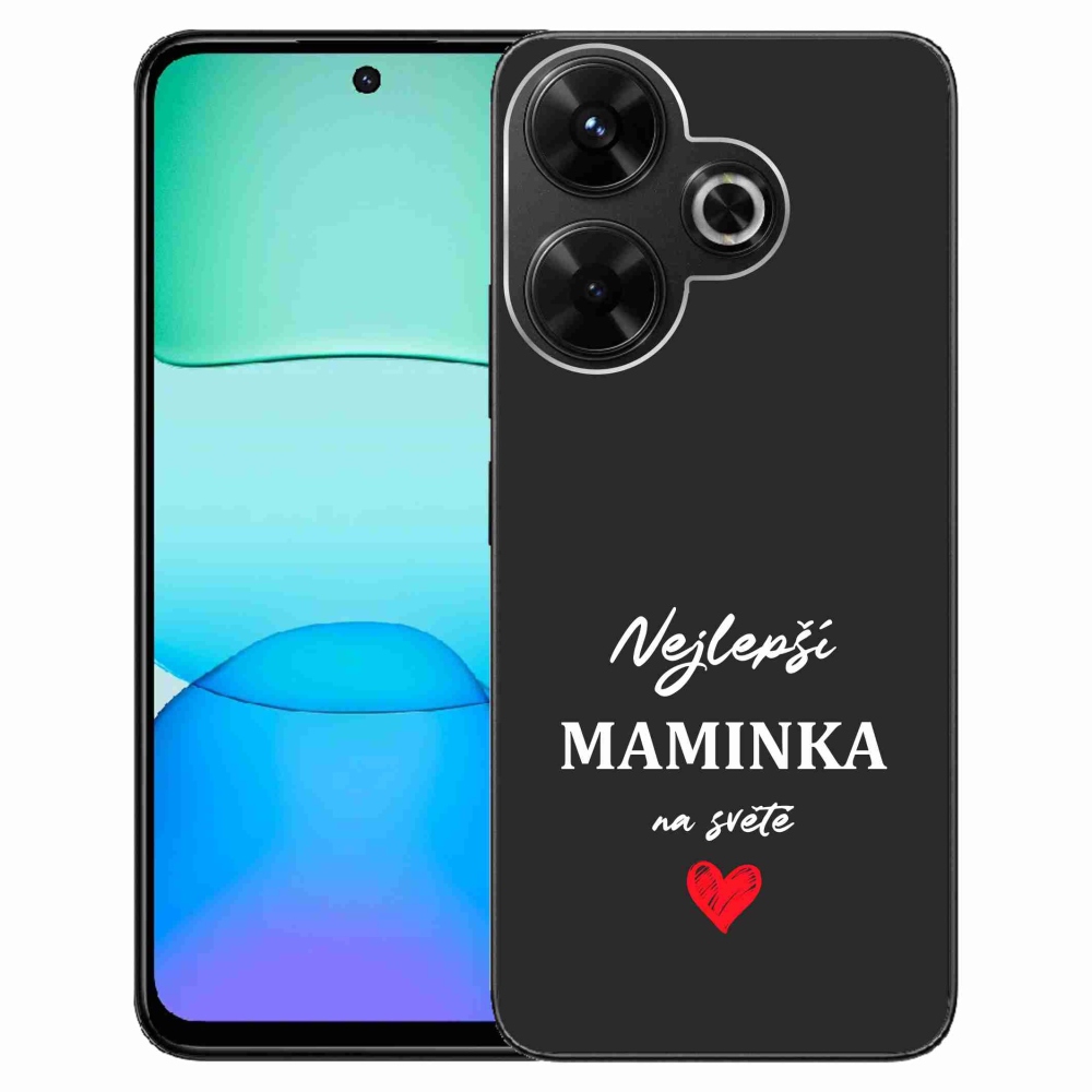 Gél borító mmCase a Xiaomi Redmi 13 4G/Poco M6 4G - legjobb anya 1 fekete háttérrel