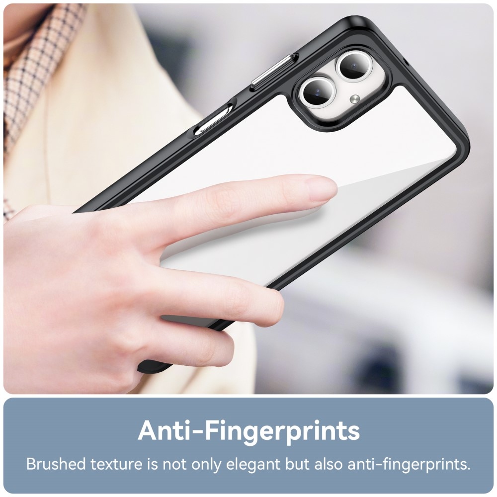 Gél tok fix hátlappal Samsung Galaxy A06 4G készülékhez - fekete