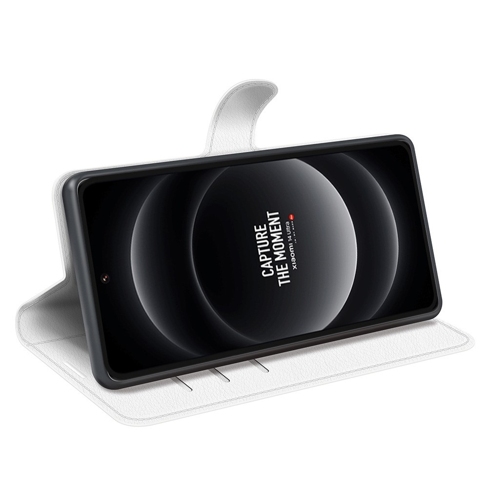 Litchi könyv tok a Xiaomi 14 Ultra-hoz - fehér