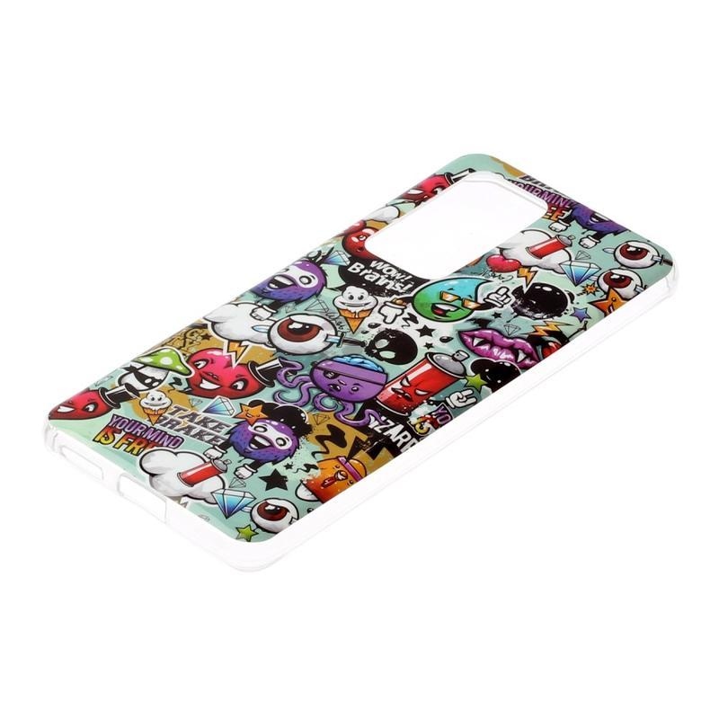 Éjjeli fényes gél tok mobil Huawei P40 Pro - rajzfilm motívum