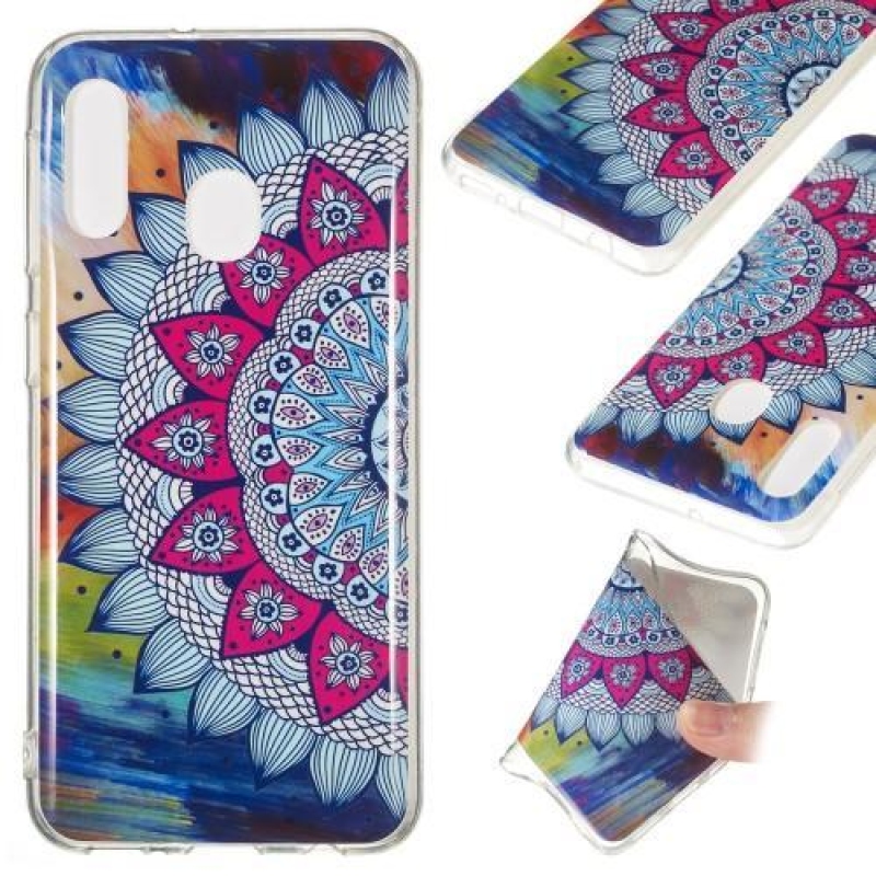 Éjjeli fényes gél tok mobil Samsung Galaxy A20e - mandala