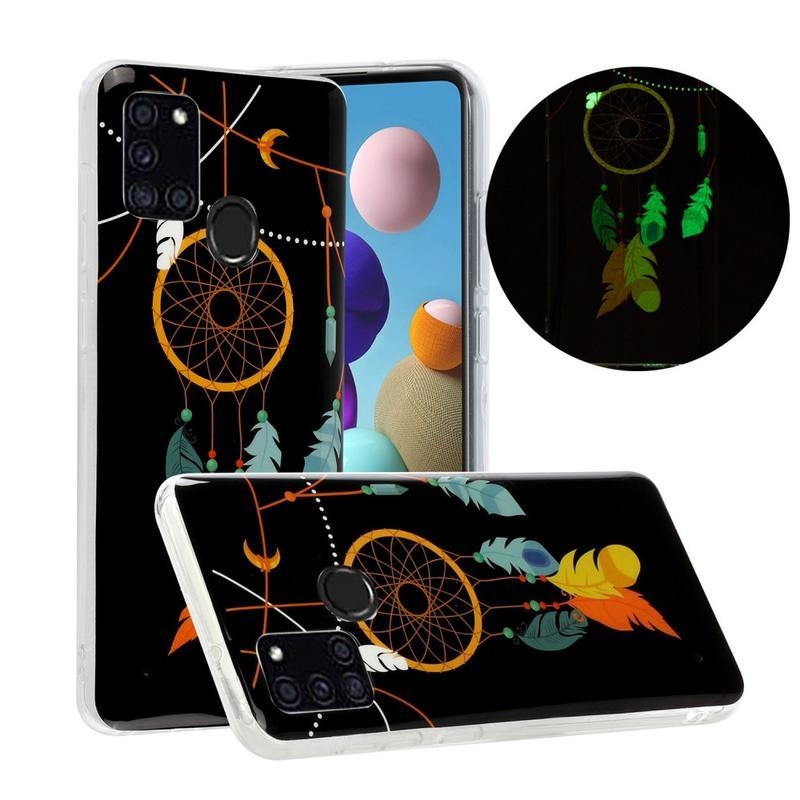 Éjjeli fényes zselés tok Samsung Galaxy A21s készülékhez - toll és álomfogó