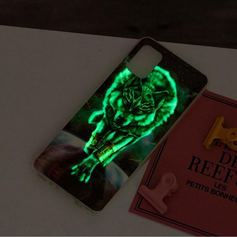 Éjfényes zselés tok mobil Samsung Galaxy A31 - farkas