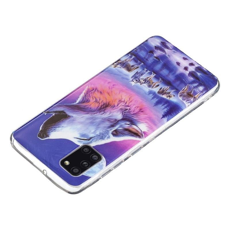 Éjfényes zselés tok mobil Samsung Galaxy A31 - Howling Wolf