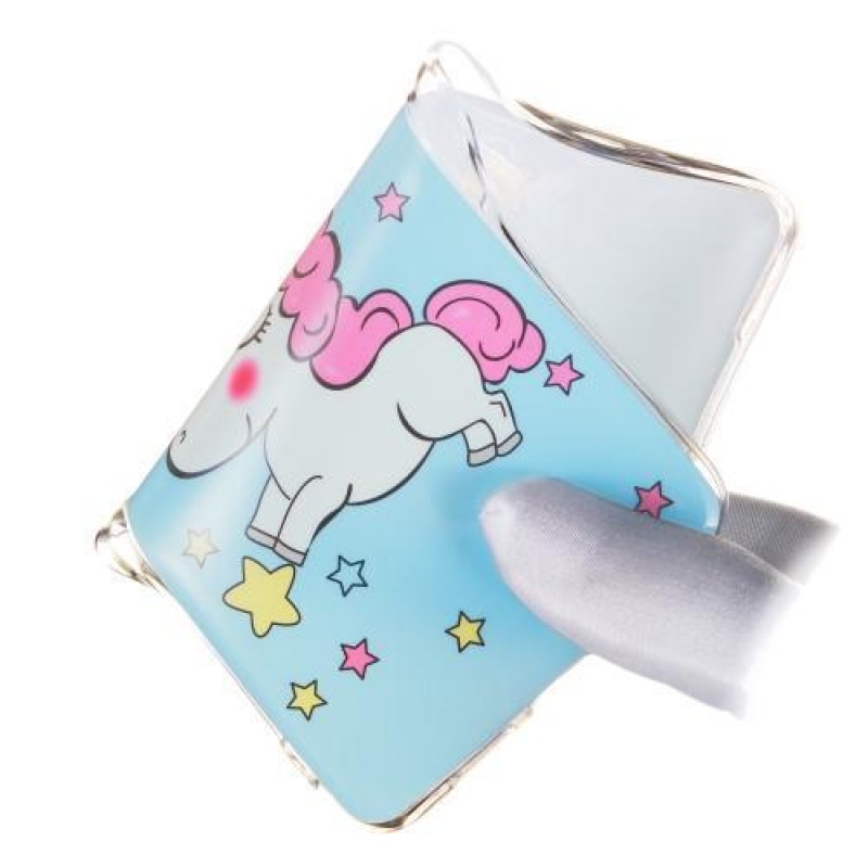 Éjjeli fényes gél tok mobil Samsung Galaxy M20 - egyszarvú