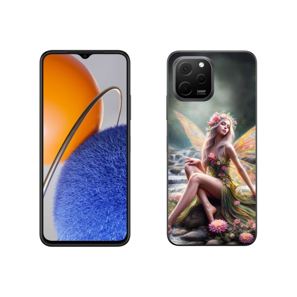 Gél borító mmCase a Huawei Nova Y61-hez - pillangó nő 1