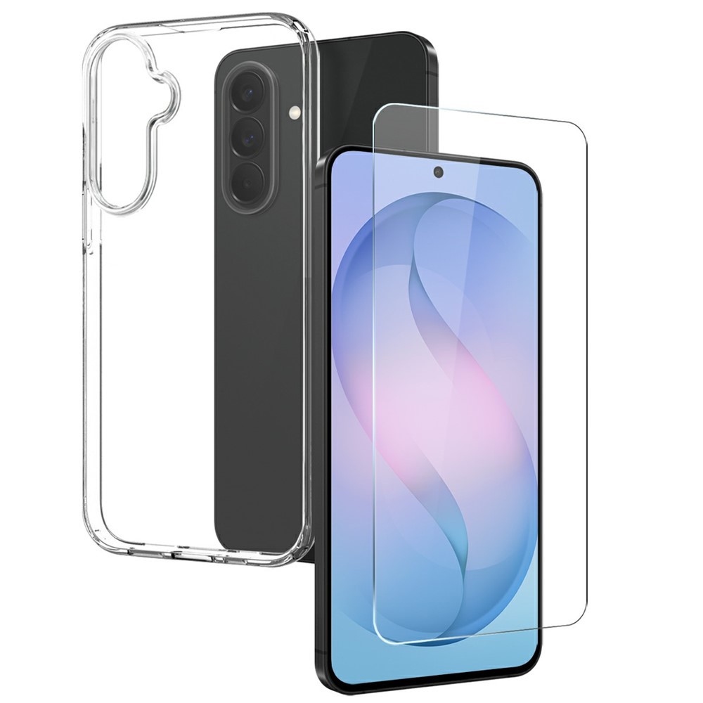 NORTHJO átlátszó gél tok + edzett üveg a Samsung Galaxy S26 FE-hez – átlátszó