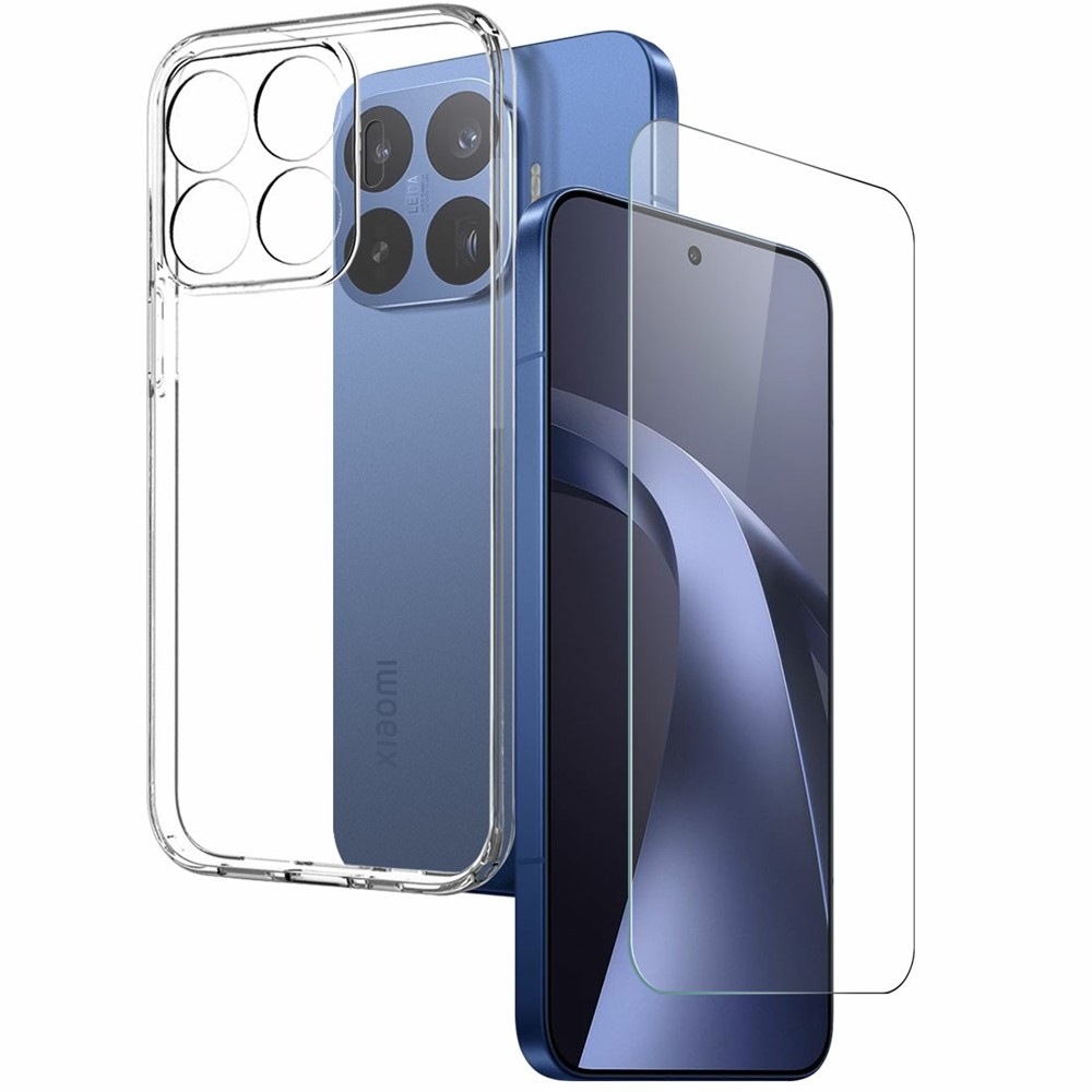 NORTHJO átlátszó gél tok + edzett üveg a Xiaomi 17T Pro-hoz – átlátszó
