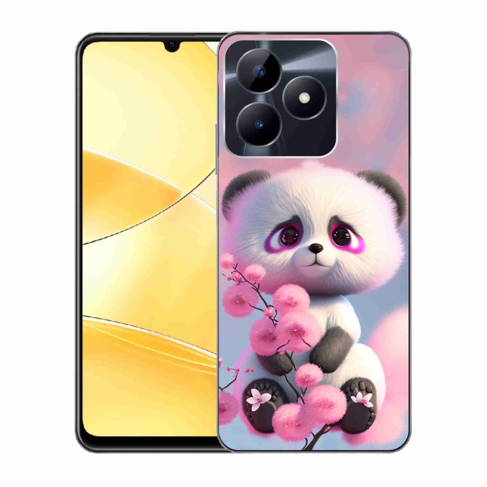 Zselés borító mmCase a Realme C51/C53 készülékhez - aranyos panda 1
