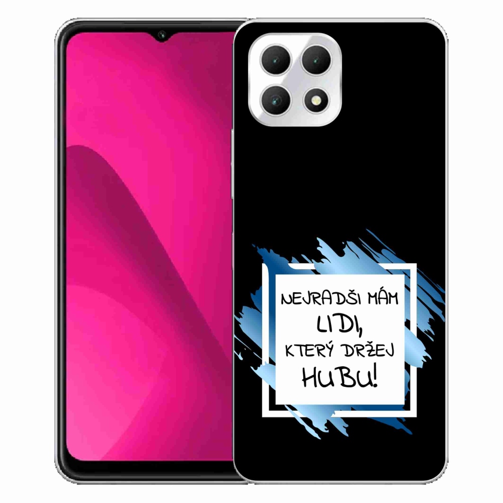 Gél borító mmCase a T-Mobile T Phone 2 készülékhez - vicces szöveg 7 fehér és fekete háttérrel