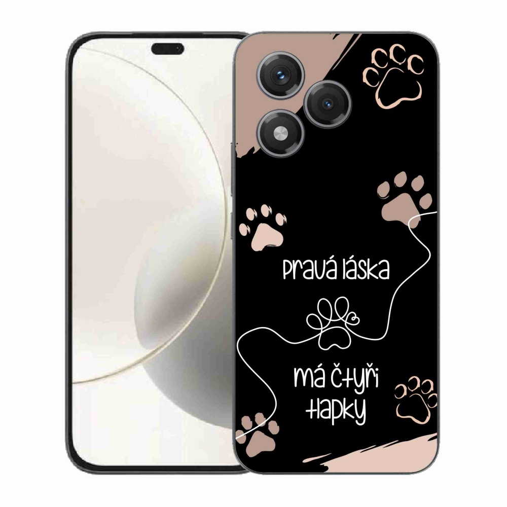 Gél borító mmCase a Honor 400 Lite-hoz - kutya motívum 1 fekete háttérrel