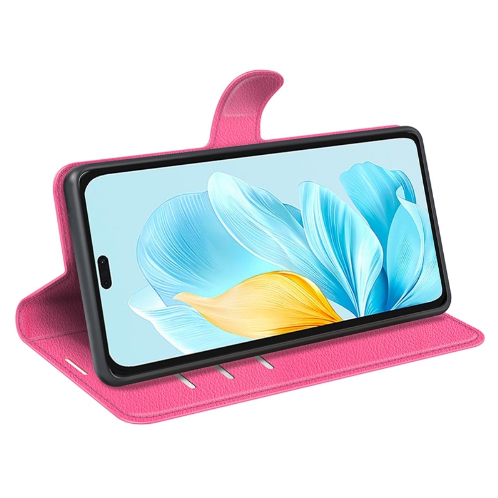 Litchi könyv tok a Honor 200 Lite 5G-hez - rózsaszínű