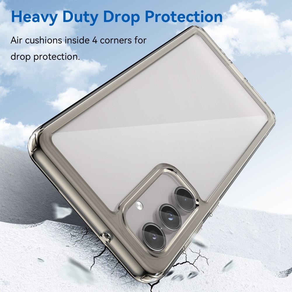 Gél tok fix hátlappal Samsung Galaxy M55 5G készülékhez - szürke