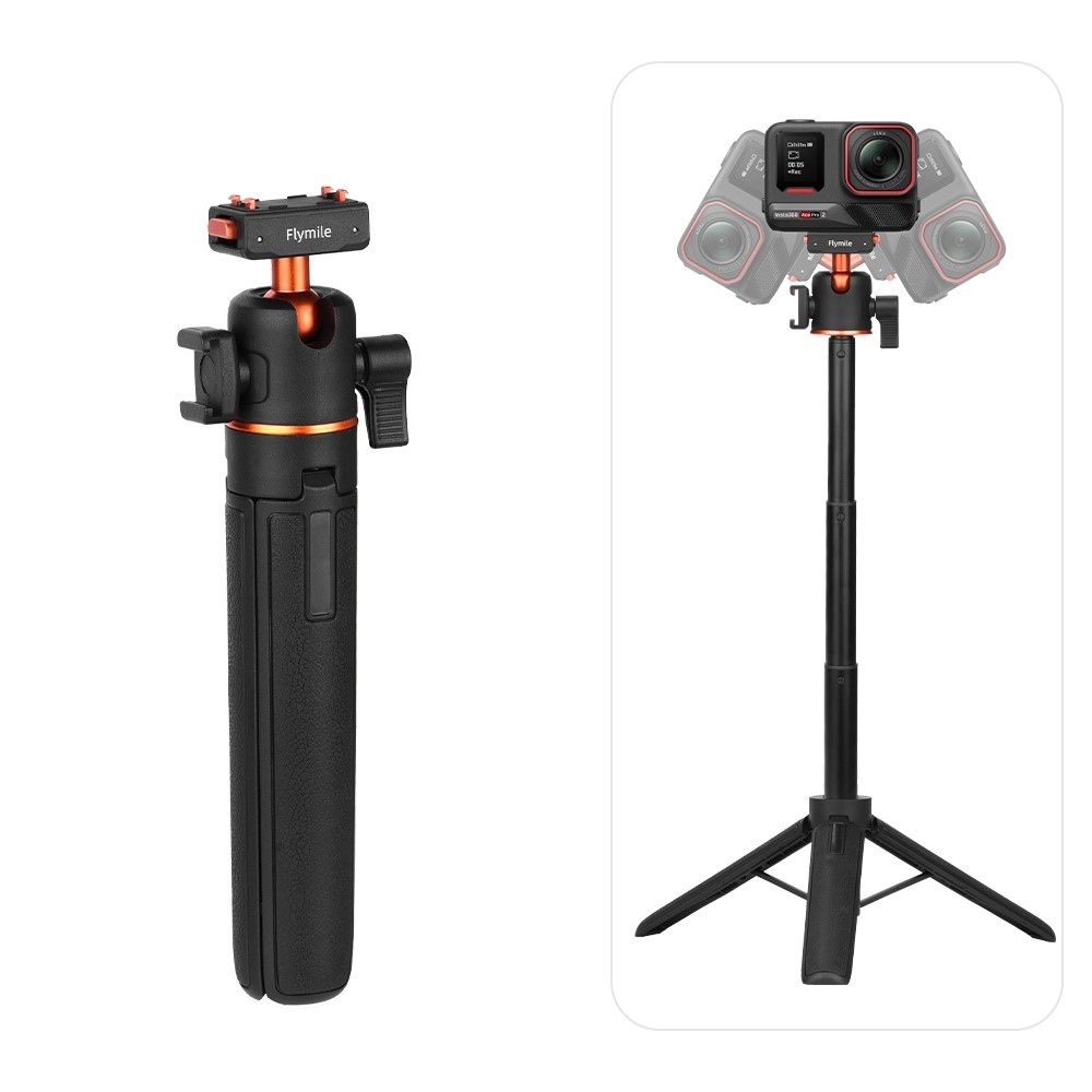 FLYMILE mágneses szelfibot állvánnyal Insta360 Ace Pro, X5 és X3 készülékekhez