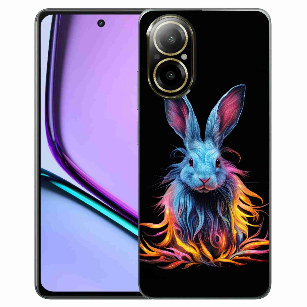 Zselés borító mmCase a Realme C67 készülékhez - absztrakt nyúl