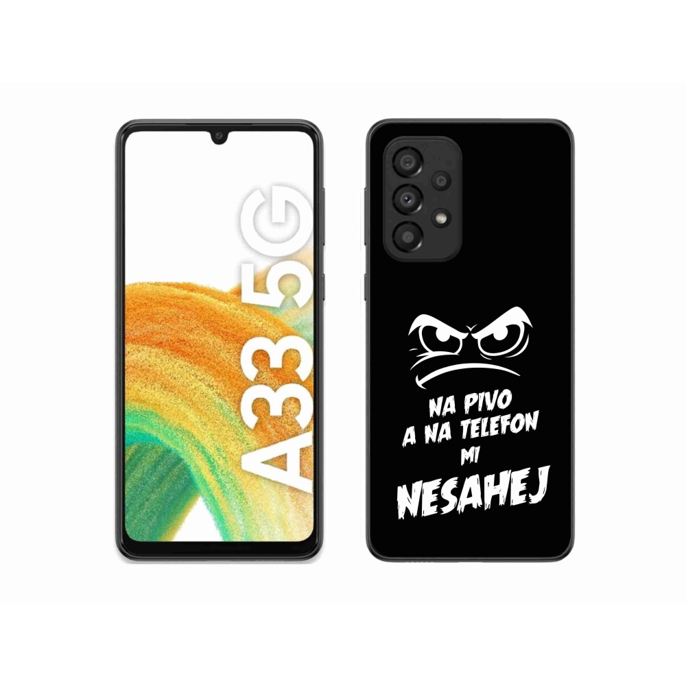 Gél borítás mmCase Samsung Galaxy A33 5G - sör motívum 2 fekete háttérrel