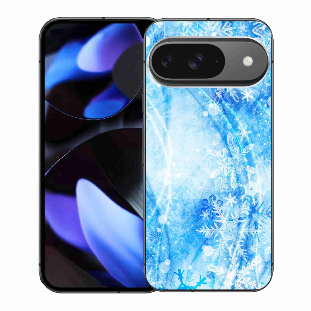 Zselés borítás mmCase a Google Pixel 9/9 Pro készülékhez - hópelyhek