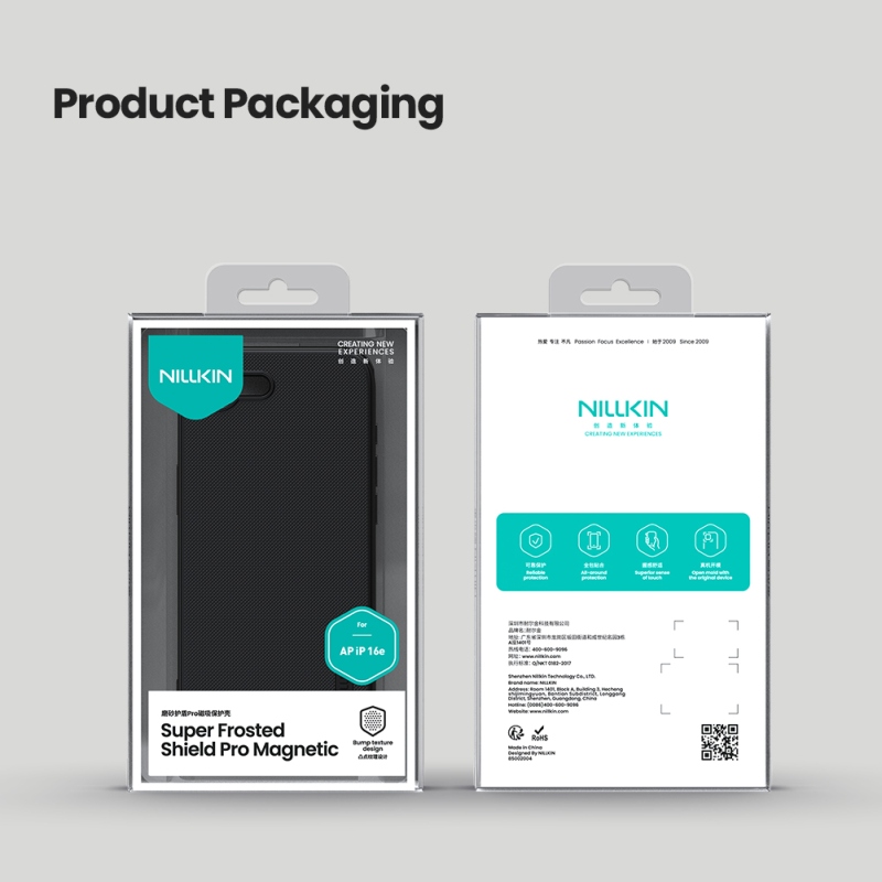 Nillkin Super Frosted PRO mágneses hátlap Apple iPhone 16e Fekete