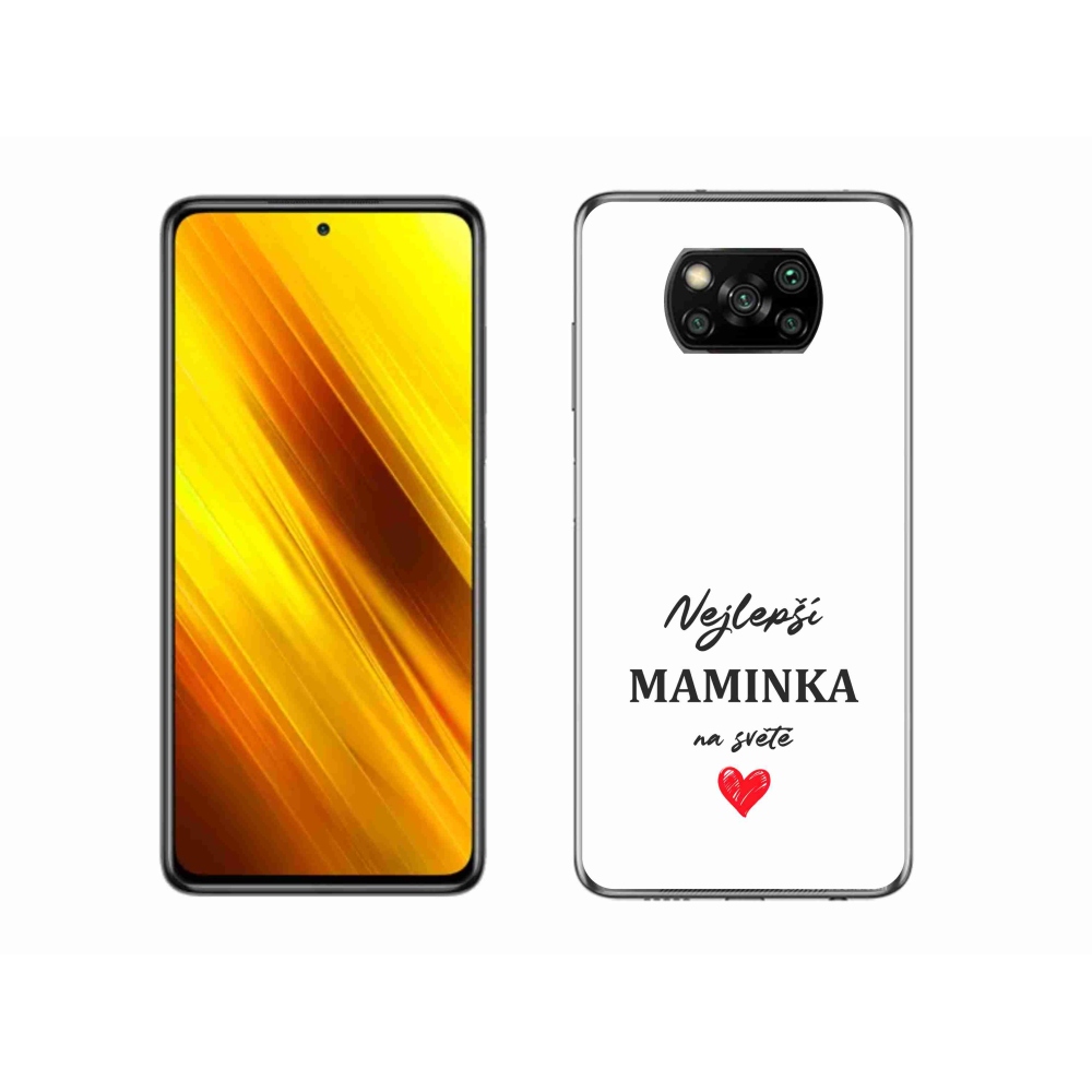 Gél borító mmCase a Xiaomi Poco X3 Pro számára - legjobb anya 1 fehér háttér