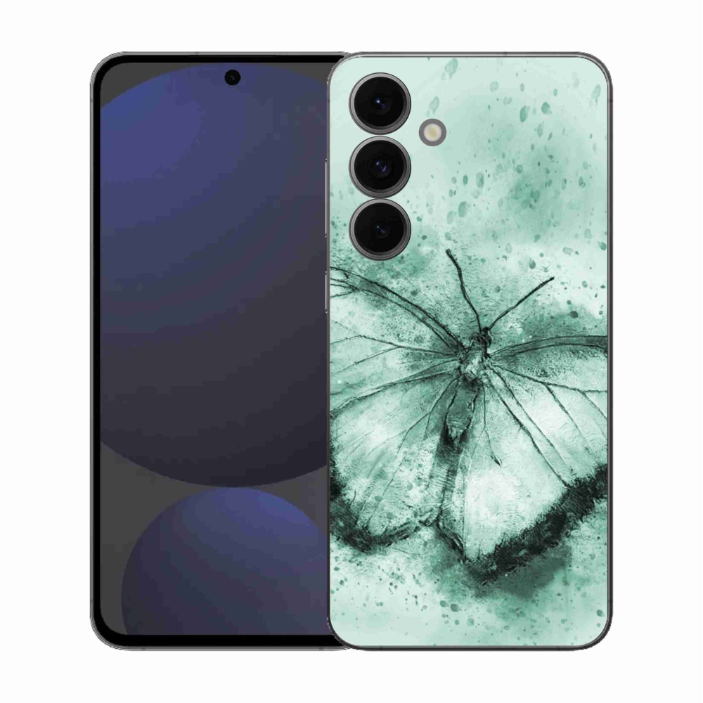 Gél védőhuzat mmCase Samsung Galaxy S25 FE - zöld pillangó