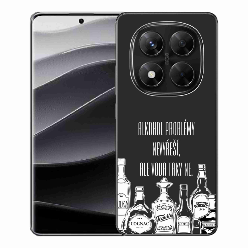 Gél borító mmCase a Xiaomi Redmi Note 14 Pro 5G/Poco X7 5G számára - vicces szöveg fekete háttérrel