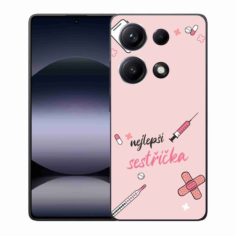 Gél borító mmCase a Xiaomi Redmi Note 14S - legjobb kishúg rózsaszín háttérrel