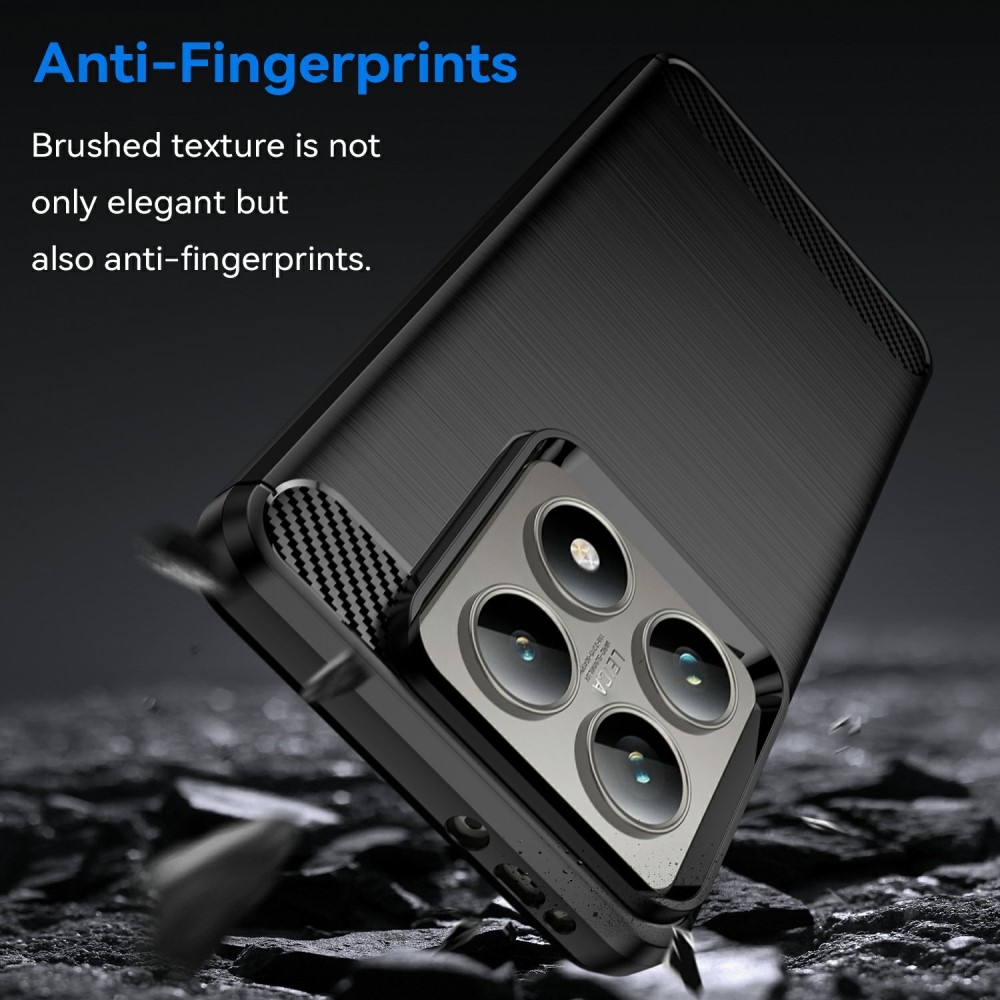 Szénálló zselés tok Xiaomi 14T/14T Pro készülékhez - fekete
