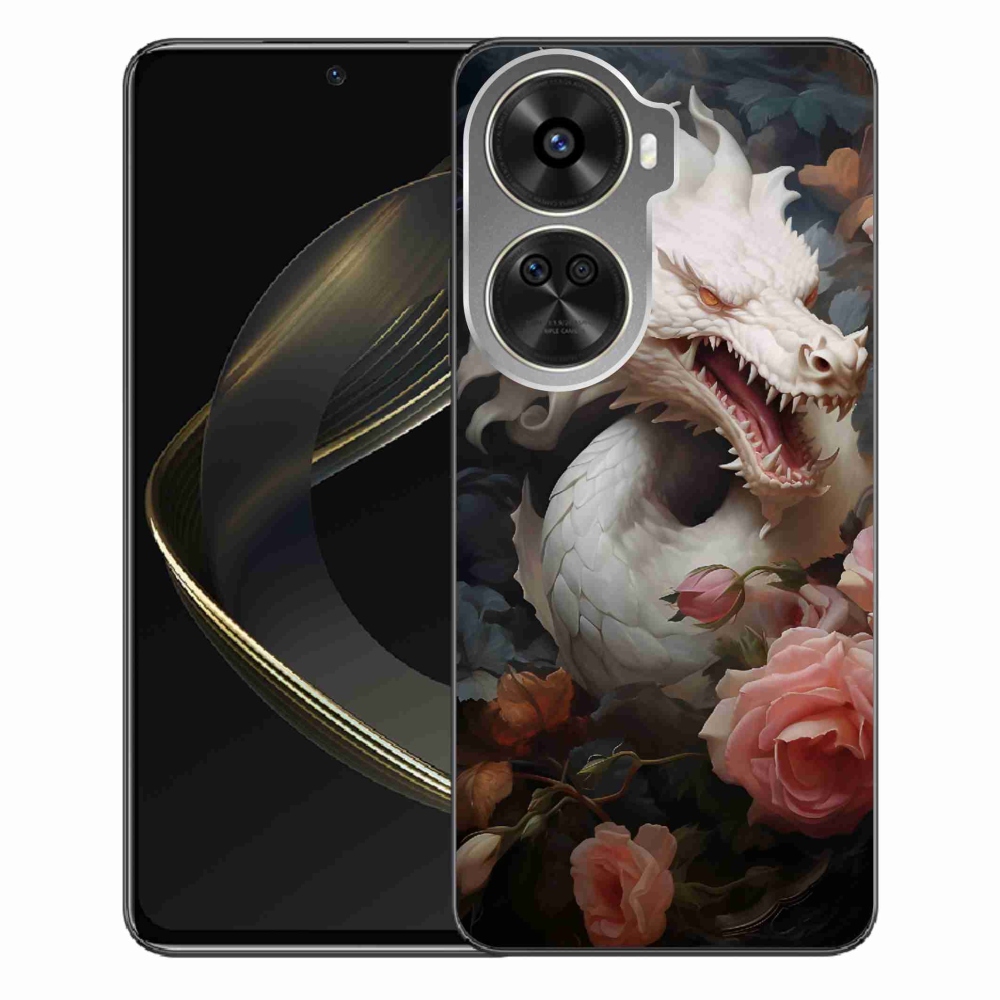 Gél borítás mmCase a Huawei Nova 12 SE-hez - fehér sárkány