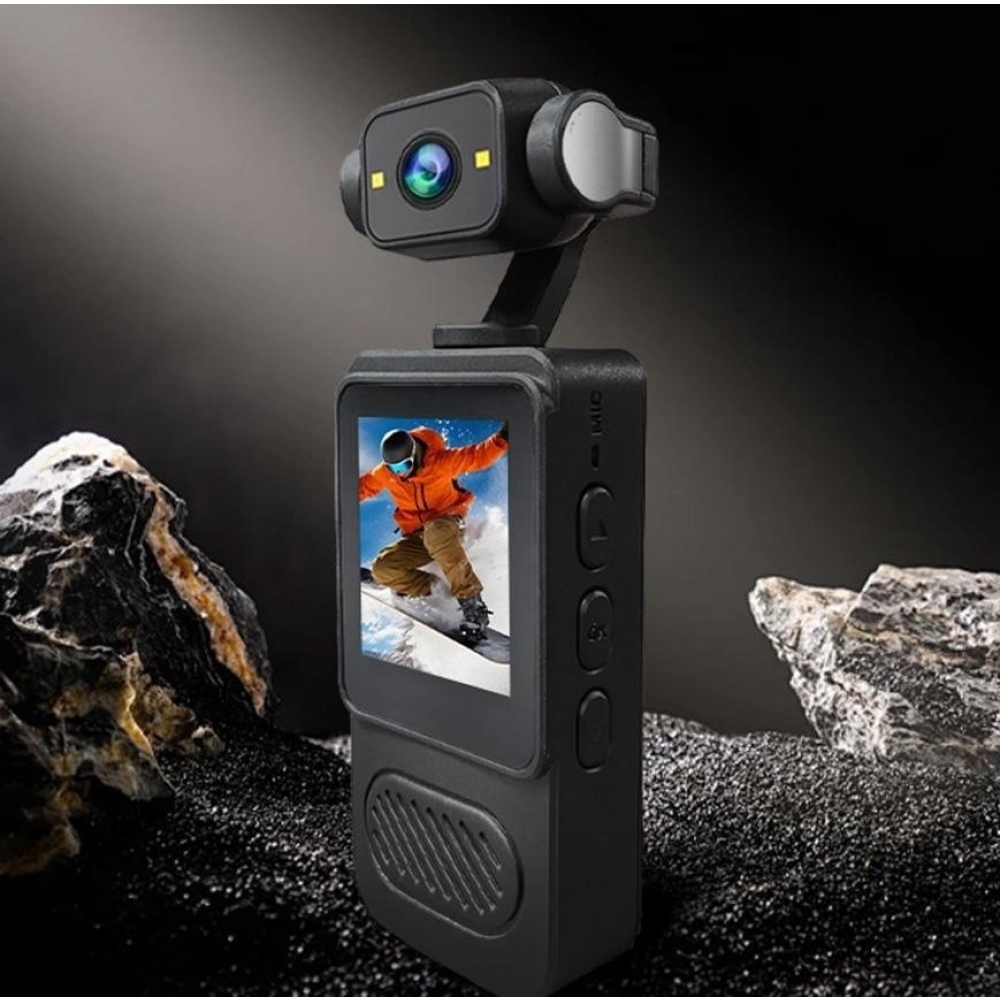 Y2 mini 4K kamera kijelzővel, forgatható objektívvel és fénnyel