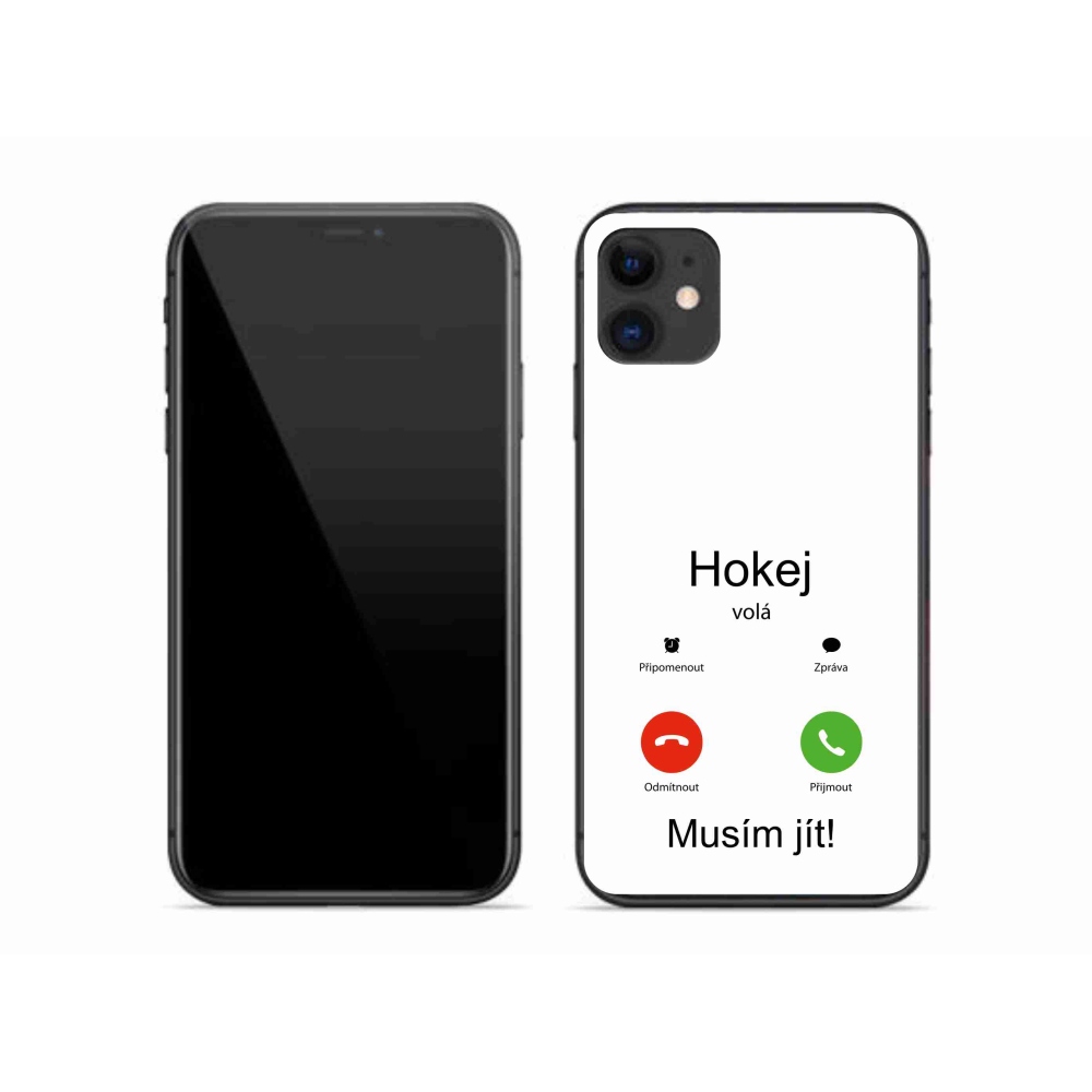 Gél borítás mmCase iPhone 11 készülékhez - hokihívások fehér háttérrel