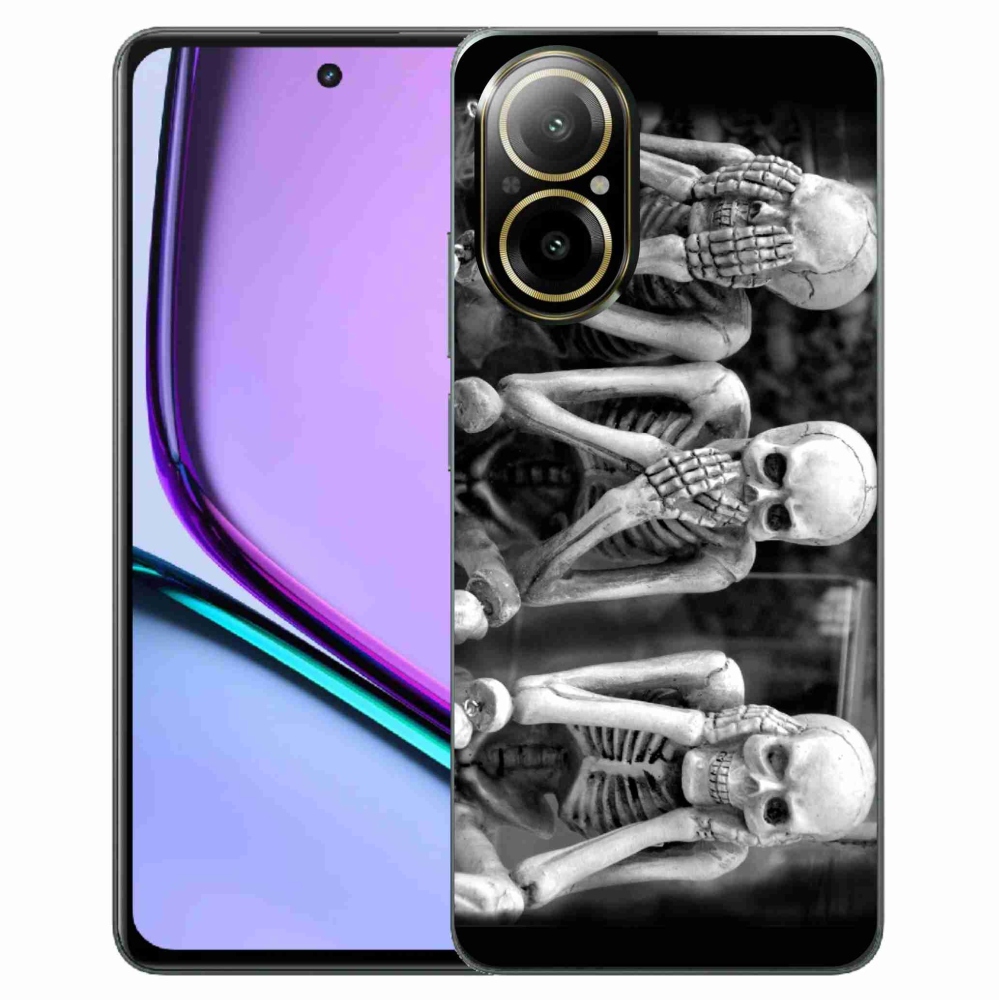 Zselés borítás mmCase a Realme C67 készülékhez - csontvázak