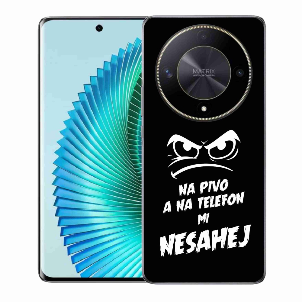 Gél borítás mmCase a Honor Magic 6 Lite 5G számára - sör motívum 2 fekete háttér