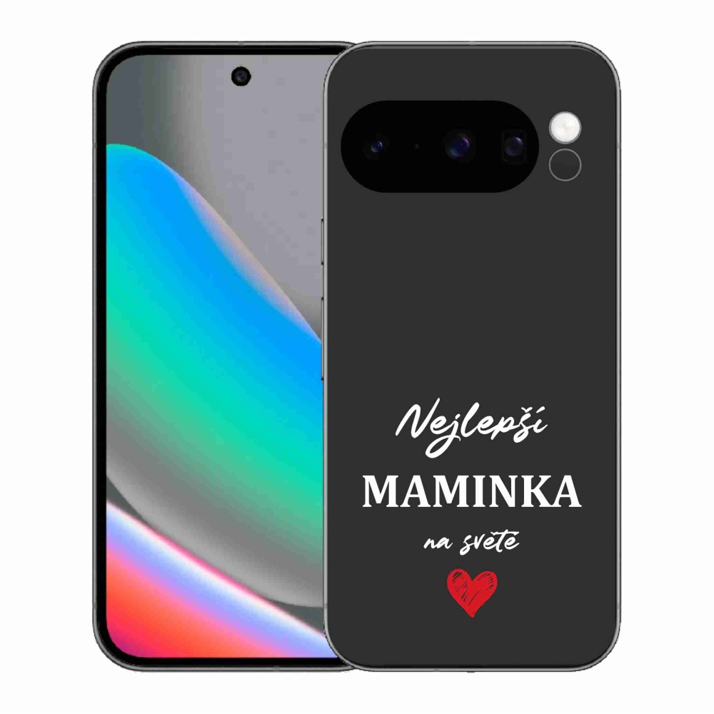 Gél borítás mmCase a Google Pixel 10 Pro számára - Best Mom 1 fekete háttér