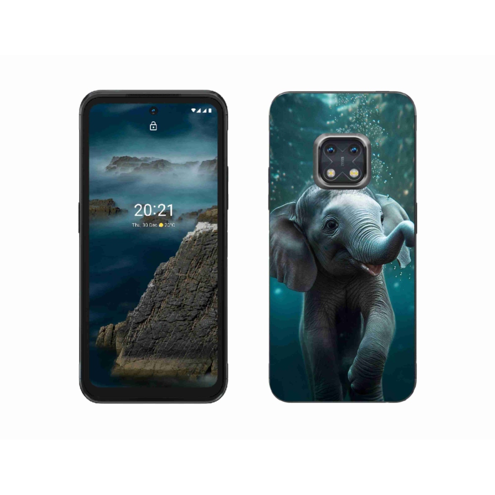 Zselés borítás mmCase a Nokia XR20 készülékhez - elefánt a víz alatt