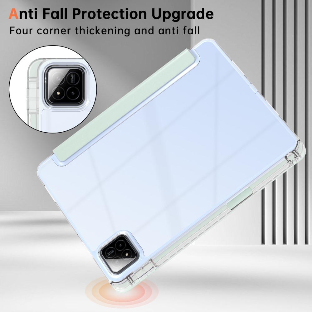 Origami intelligens pozicionáló tok Xiaomi Pad 7/7 Pro táblagéphez - világoszöld