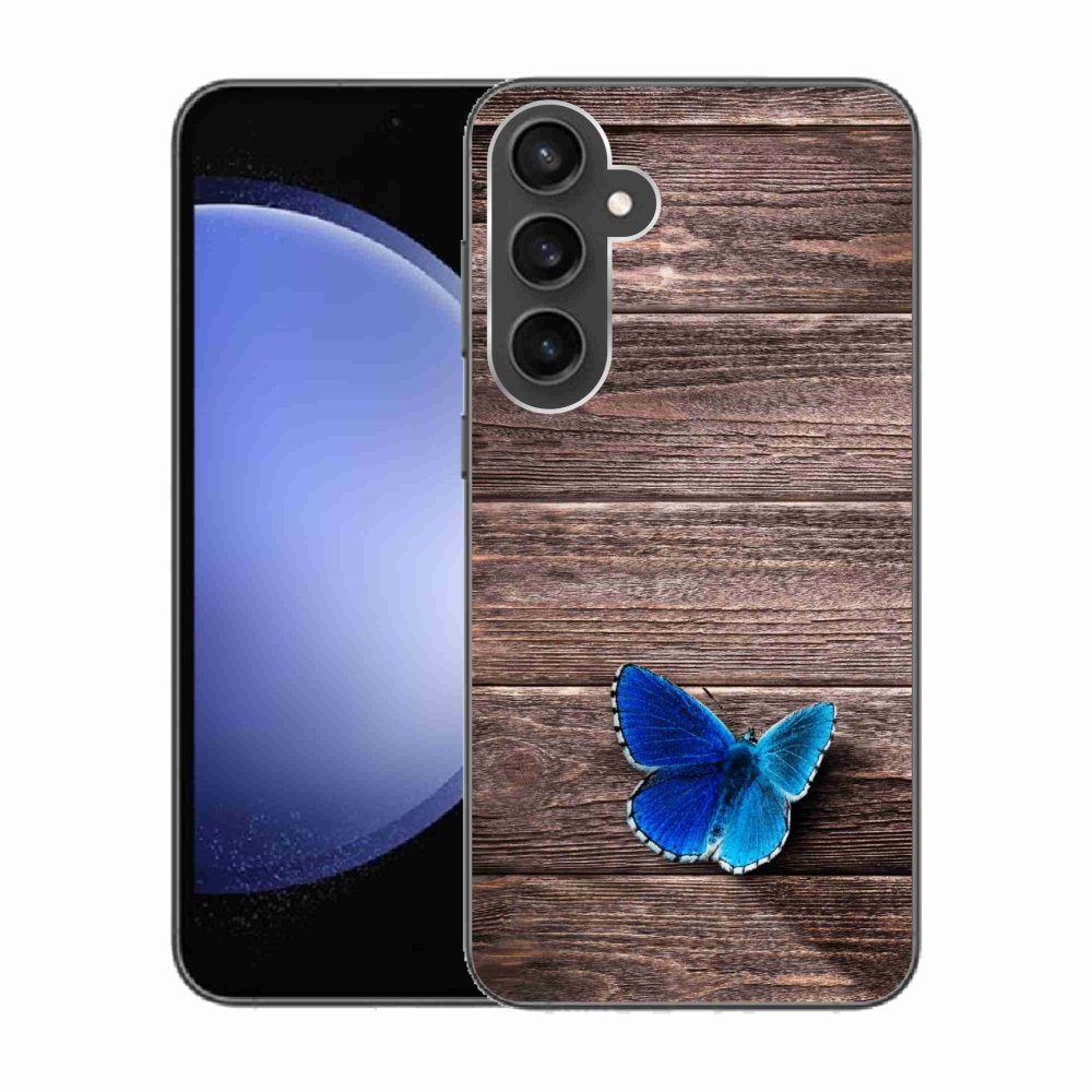 Gél védőhuzat mmCase Samsung Galaxy S23 FE - kék pillangó 1