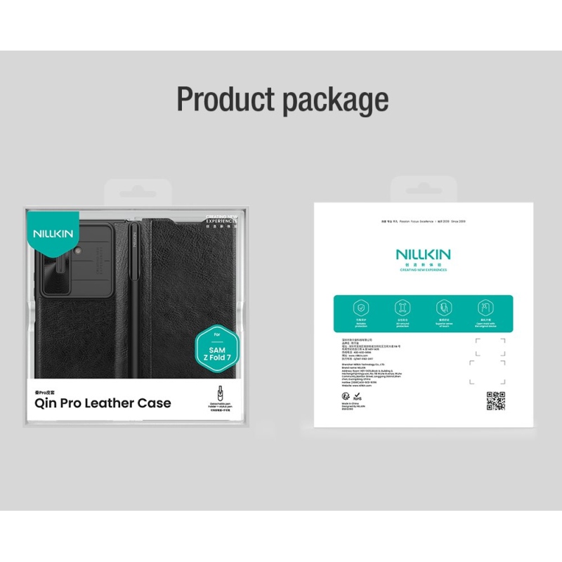 Nillkin Qin Book PRO tolltartó tok Samsung Galaxy Z Fold 7 barna barna