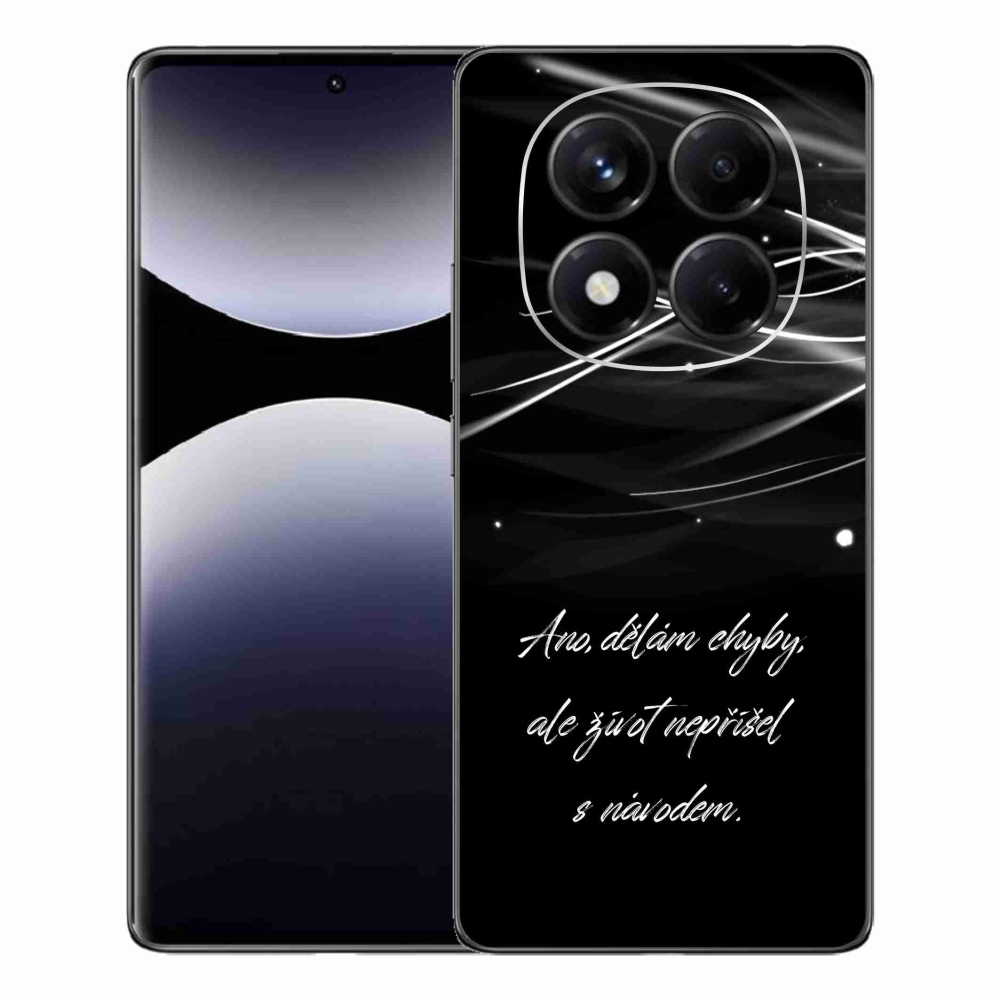 Gél borítás mmCase a Xiaomi Redmi Note 14 Pro készülékhez - idézem fekete háttérrel