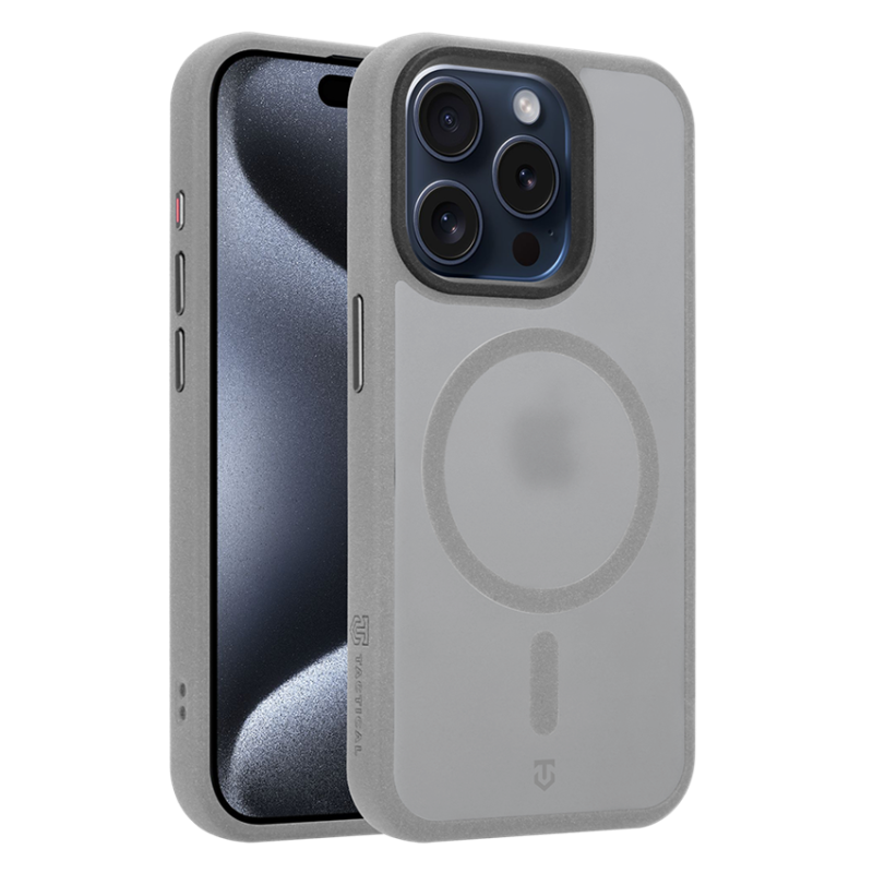 Tactical MagForce Hypersand tok az Apple iPhone 15 Pro-hoz, világosszürke