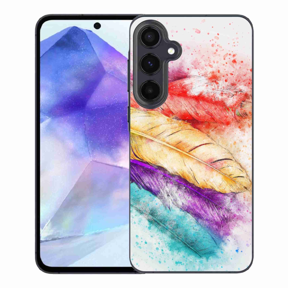 Zselés borítás mmCase Samsung Galaxy A55 5G - színes tollakhoz